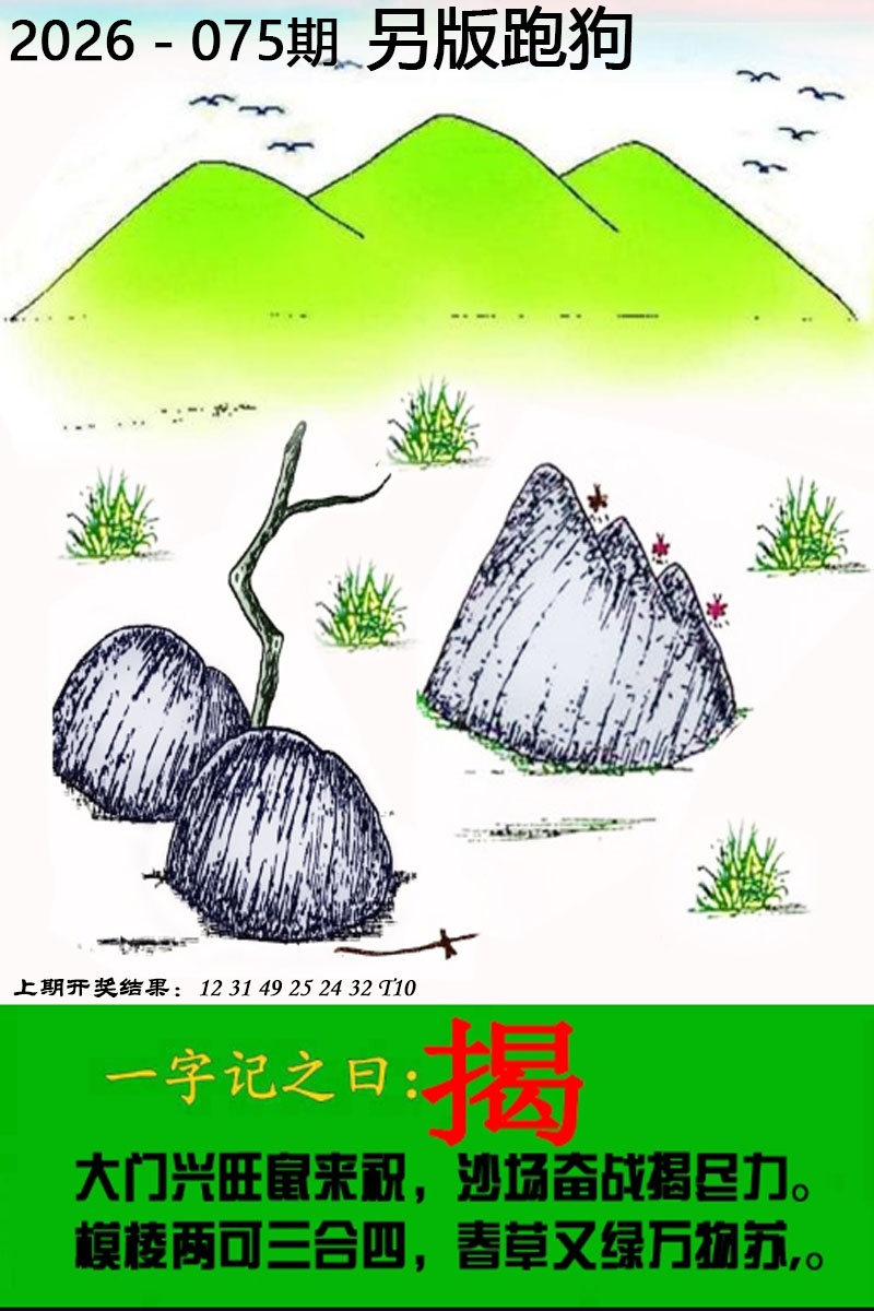 马会资料：075期另版跑狗图