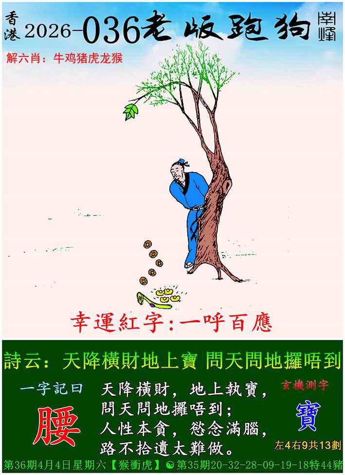 澳门挂牌036期：老版跑狗图