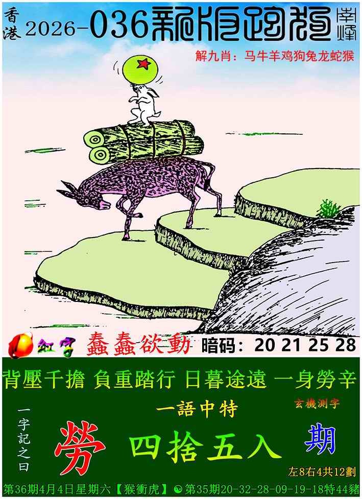 特区娱乐第一站：036期新版跑狗图