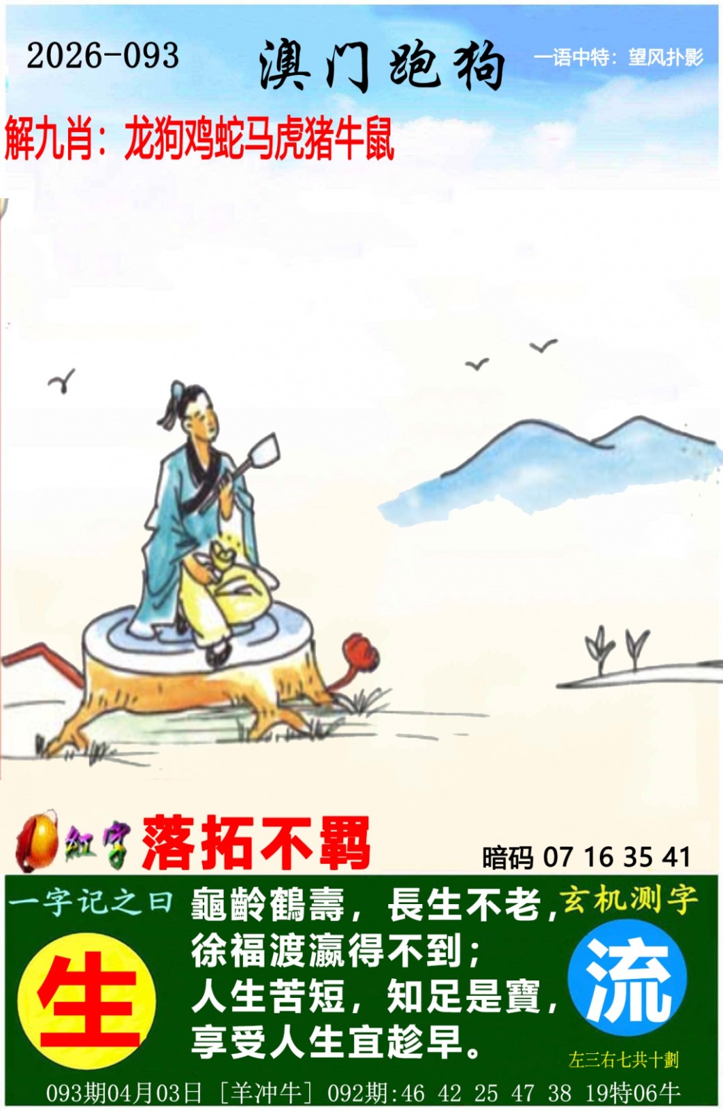 093期澳门跑狗图，开奖最快