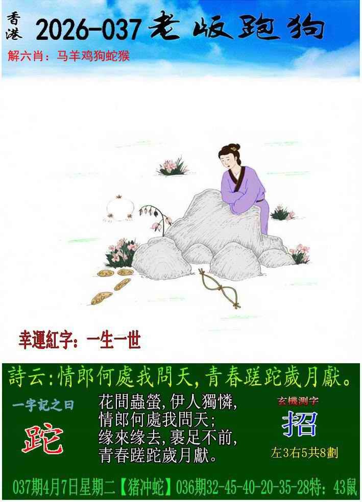 037期绿色网站：老版跑狗图