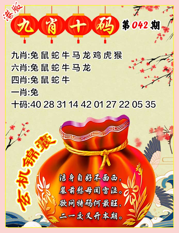 成语解平特：042期九肖十码