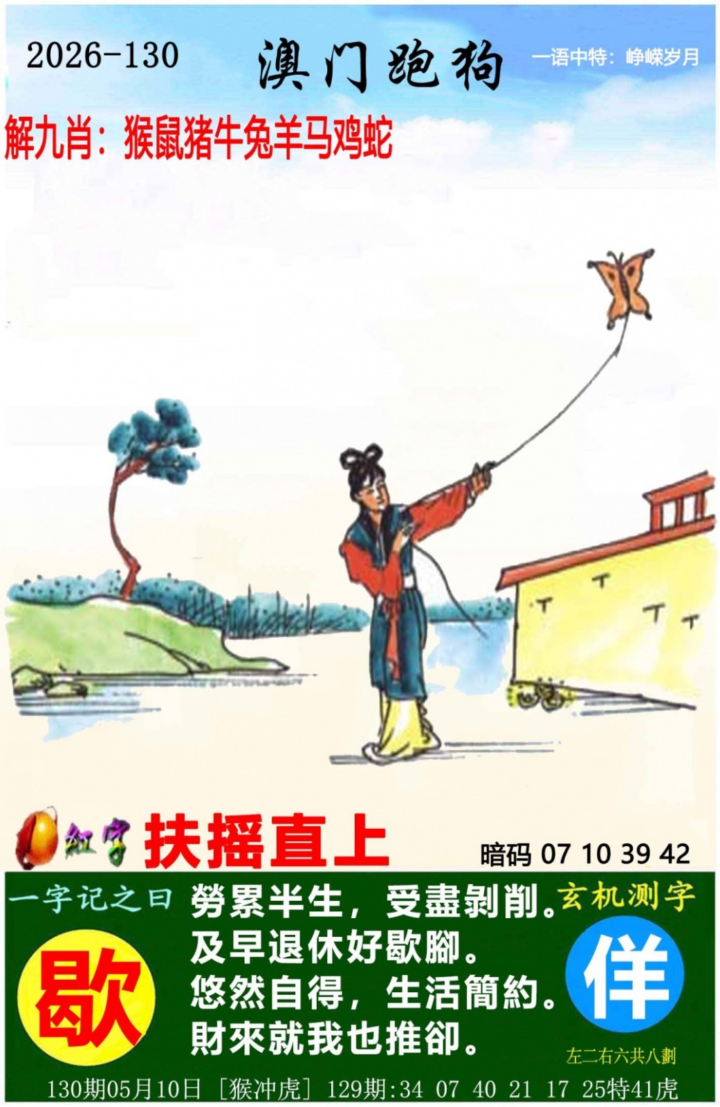 今晚澳门特码130期：澳门跑狗图