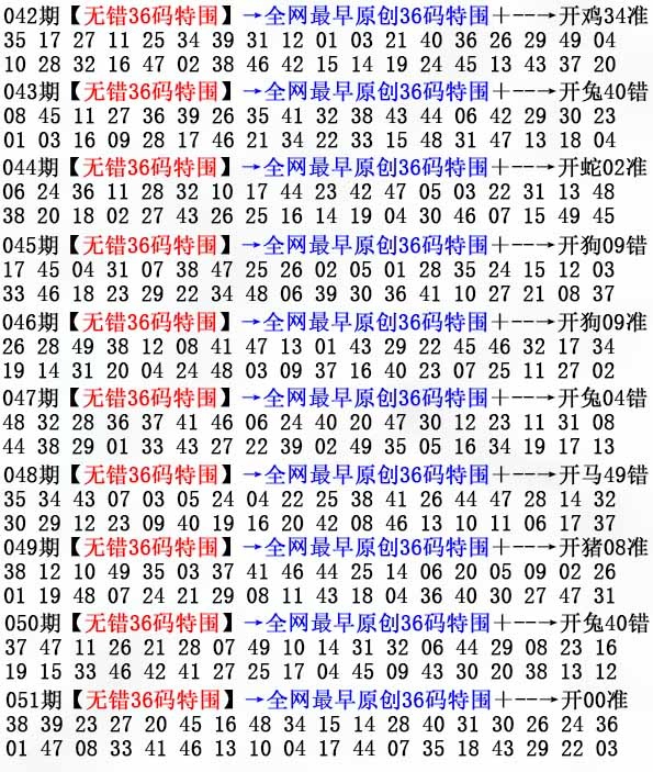 解香港跑狗：051期36码特围
