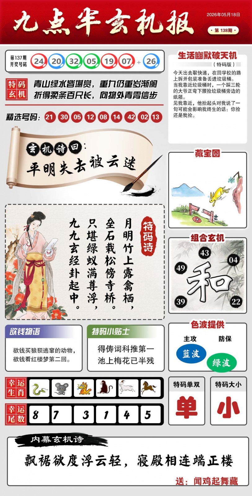 铁算盘138期：九点半玄机报
