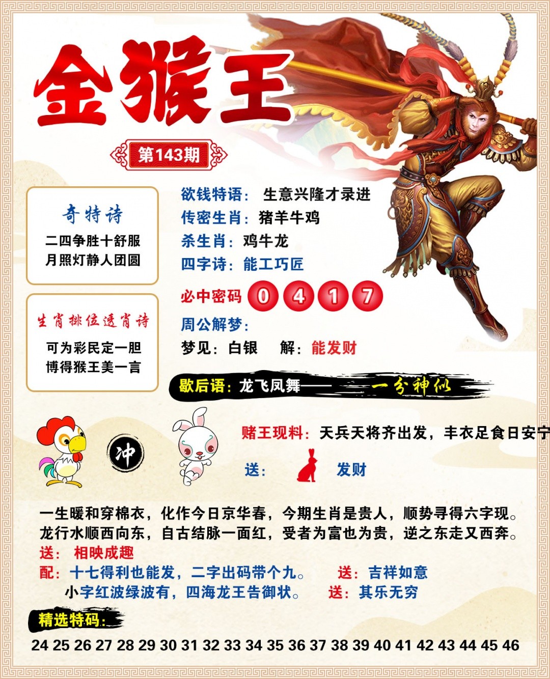 118图库彩图：143期金猴王