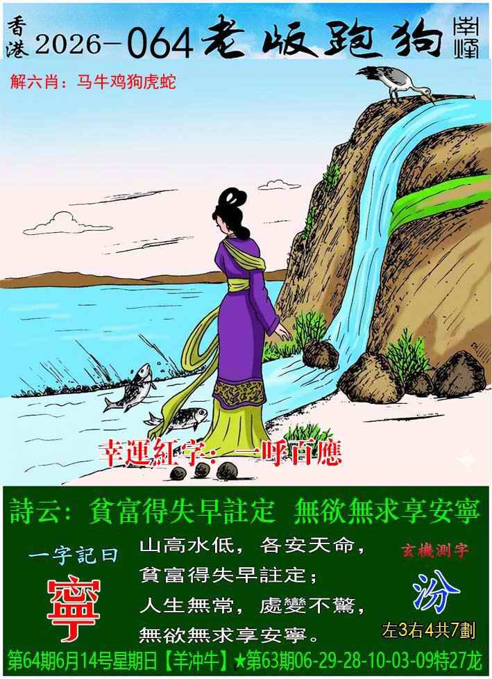 跑狗网064期：老版跑狗图
