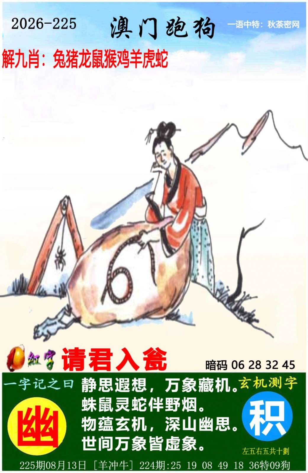 澳门彩跑狗图225期：澳门跑狗图