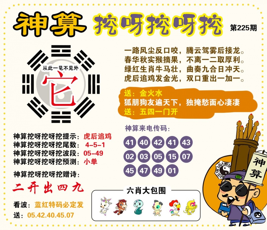 澳门跑狗论坛225期：神算挖呀挖