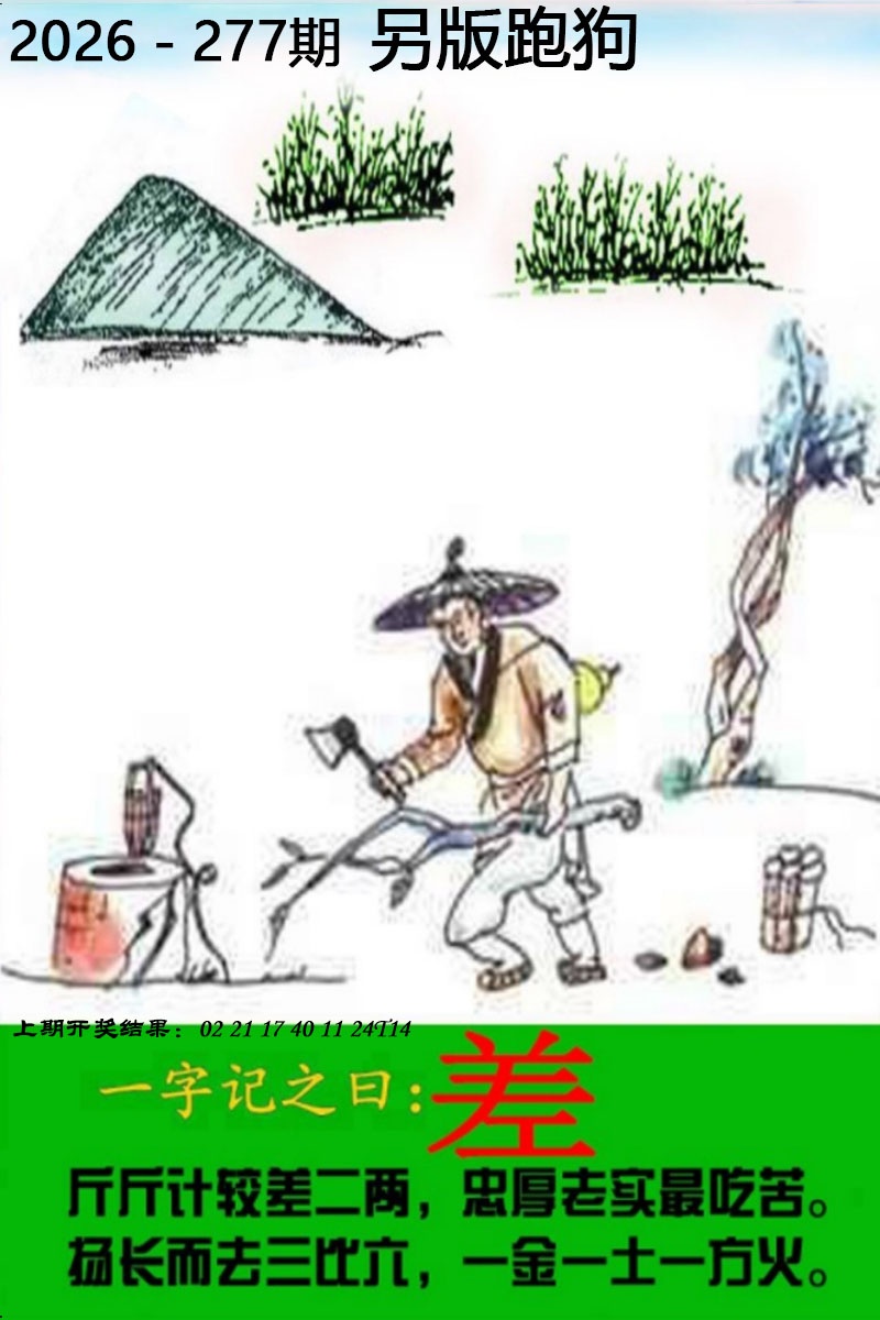 澳门财神爷中特网277期：另版跑狗图